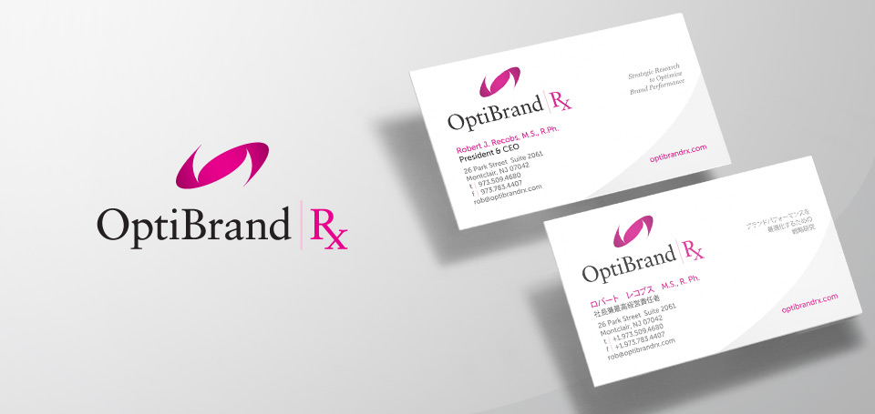 OptiBrand RX Brand Identity Design and Stationery