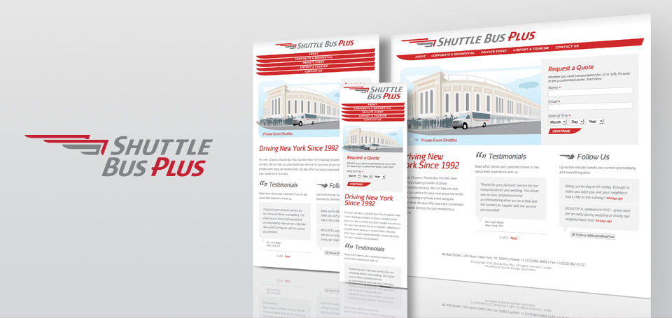 Shuttle Bus Plus Identity and Responsive Website Design