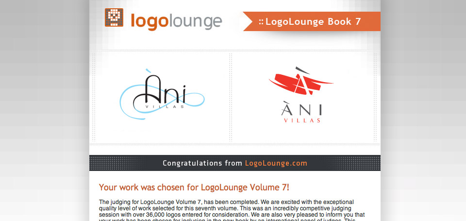 LogoLounge Volume 7 includes Ani Villas Logos