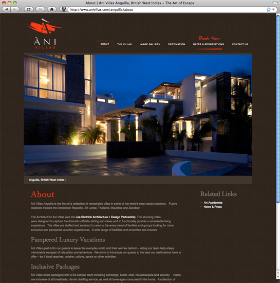 Ani Villas Site About Page