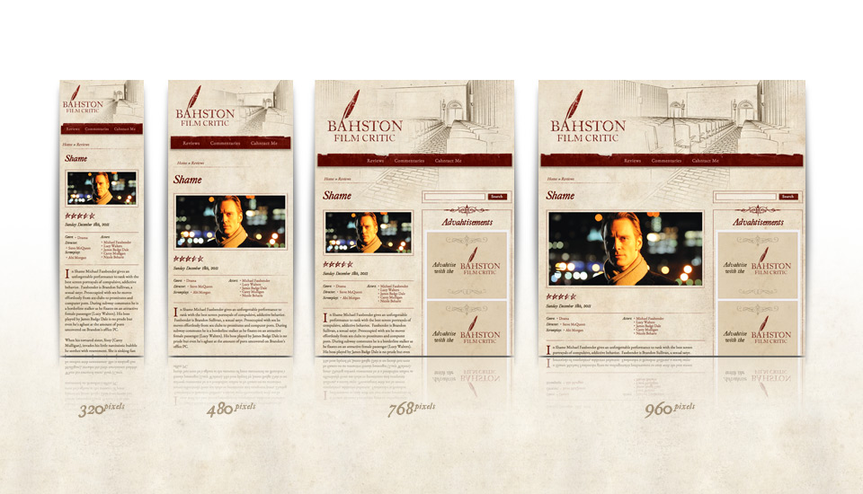 Bahston Film Critic Responsive Design