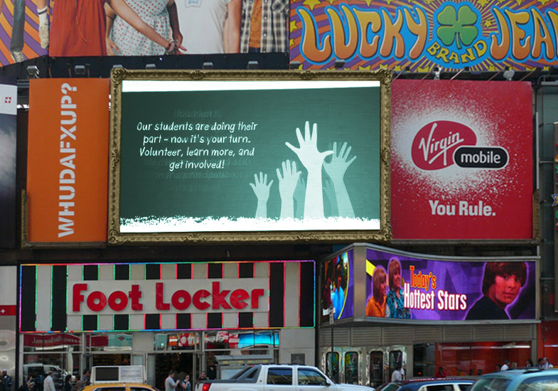 Keep it Going NYC billboard animation featured in Time's Square.