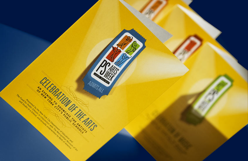PS Arts Week visual arts gala invite design
