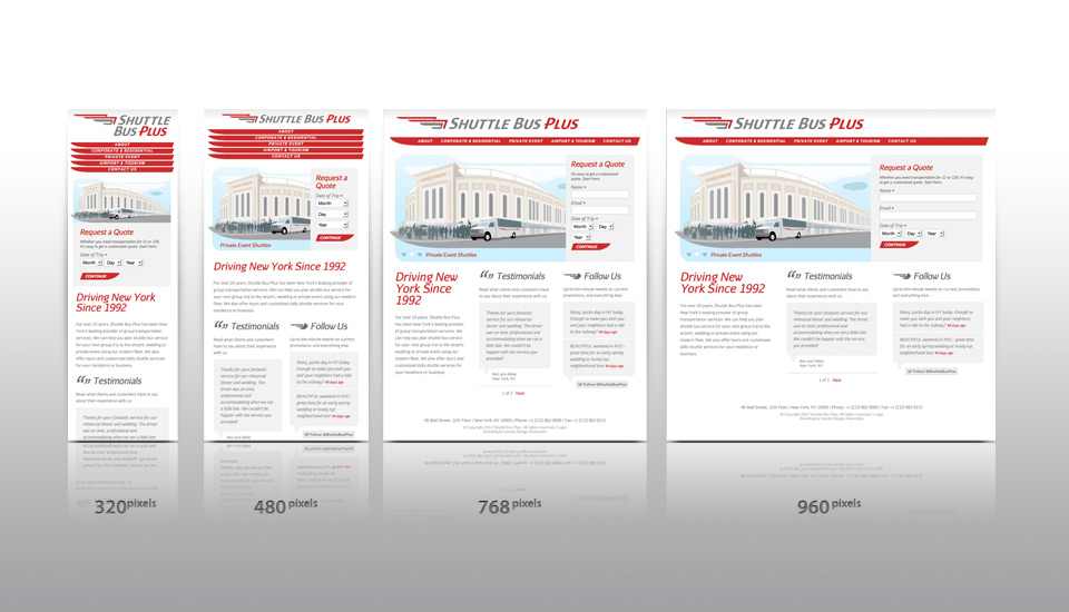 Shuttle Bus Plus Site Responsive