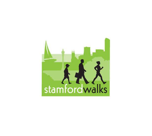 Logo for Stamford Walks illustrating activity among a deserve group in Stamford'